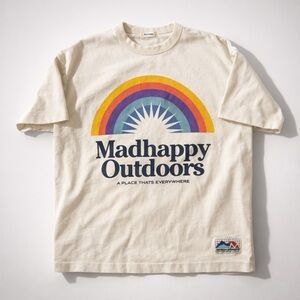 Madhappy Outdoors “ A place that’s everywhere, off-white, Rainbow, XS oversized